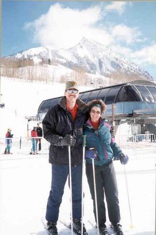 Cal and Virginia Ann skiing in Crested Butte