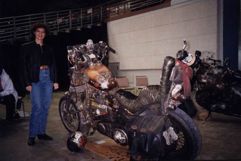 Virginia Ann and a Rat Bike in Daytona, Florida