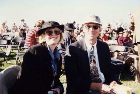 John and Judy Lee at the Steeplechase in Pine Mountain, Georgia