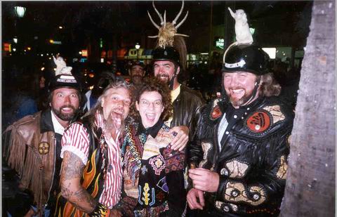 Virginia Ann and some Bikers in Daytona, Florida