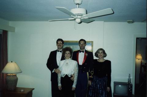 Cal and Virginia Ann and Eric and Pam Larson at the Ball in Pine Mountain, Georgia