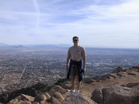 Cal on Top of Camelback Mountian in Phoenix, Arizona