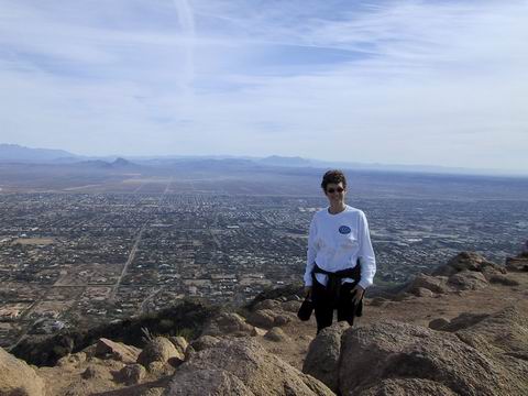 Virginia Ann on Top of Camelback Mountian in Phoenix, Arizona