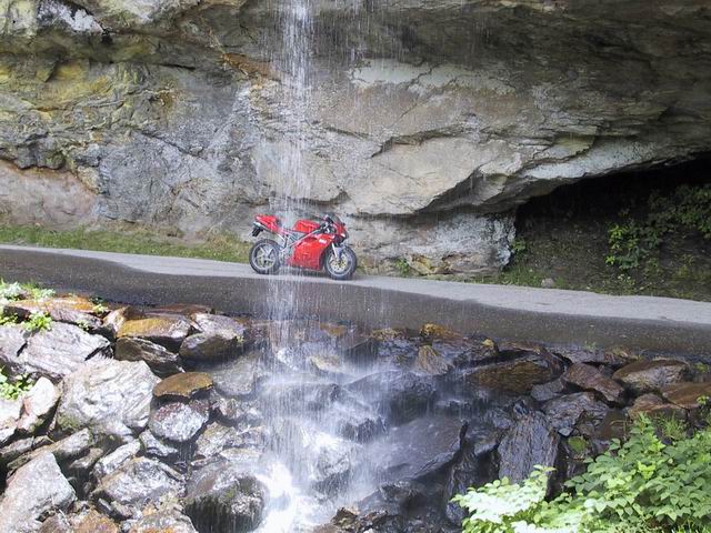 Raquel Under Bridial Falls in Highlands, North Carolina