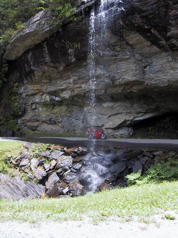 Raquel Under Bridial Falls in Highlands, North Carolina