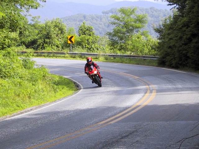 Rounding a Corner in Highlands, North Carolina