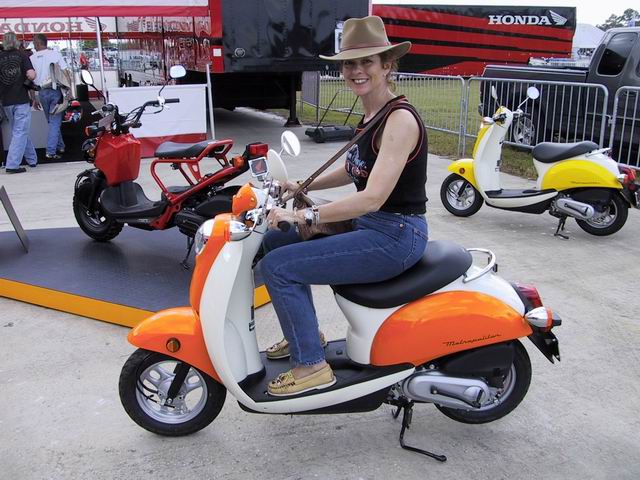 Virginia Ann on a Scooter in Daytona, Florida