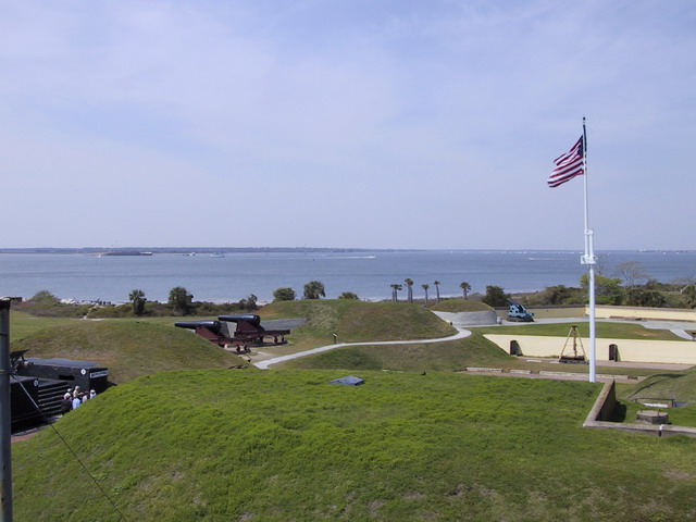View from Ft Moultrie in Charleston, South Carolina