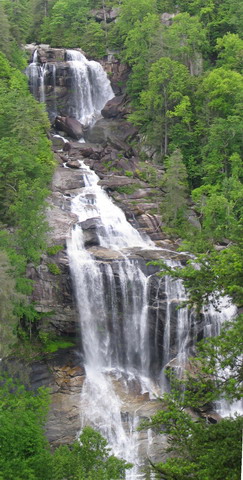 Whitewater Falls in Nantahala, South Carolina