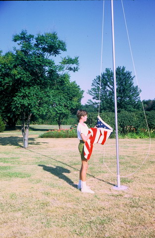 Rasing the Flag in Topeka, Kansas