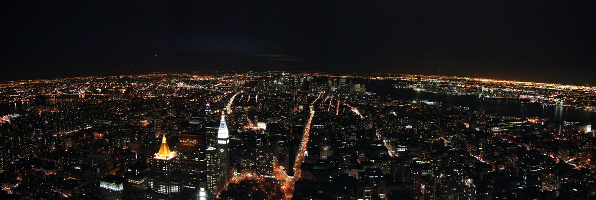 Downtown New York from Empire State in New York, New York