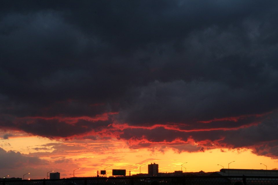 Stormy Sundown in New York, New York