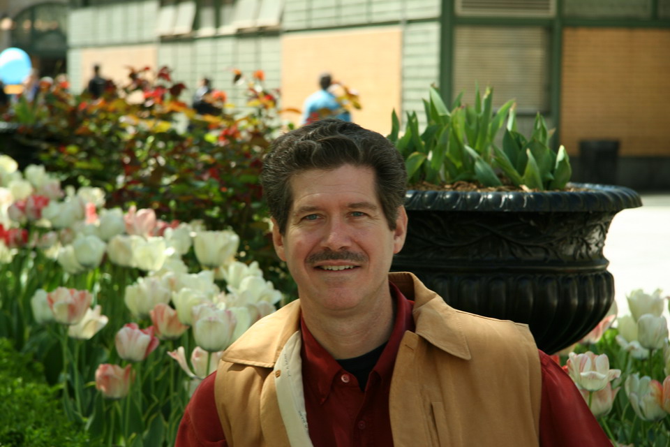 Cal in Tulips in New York, New York