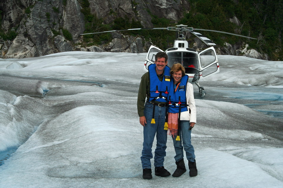 Walking on a Glacier in Juneau, Alaska