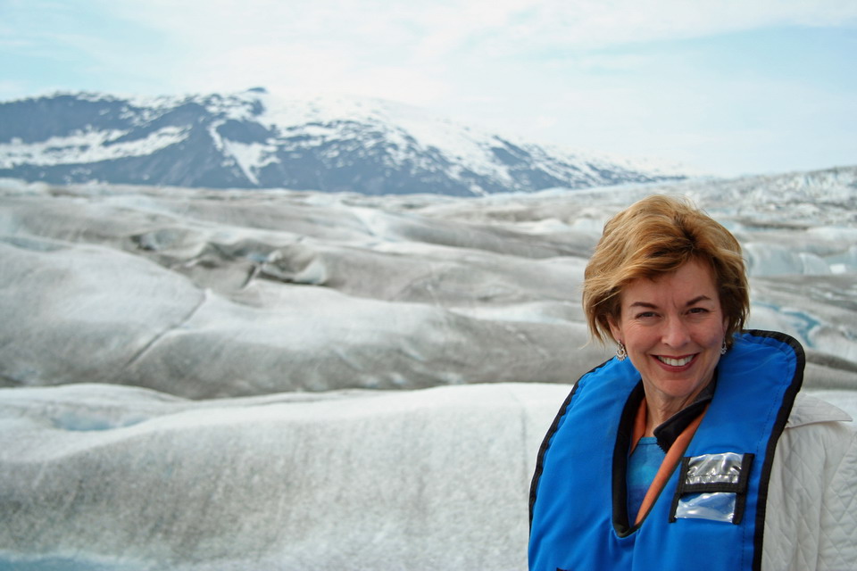 Virginia Ann on a Glacier in Juneau, Alaska