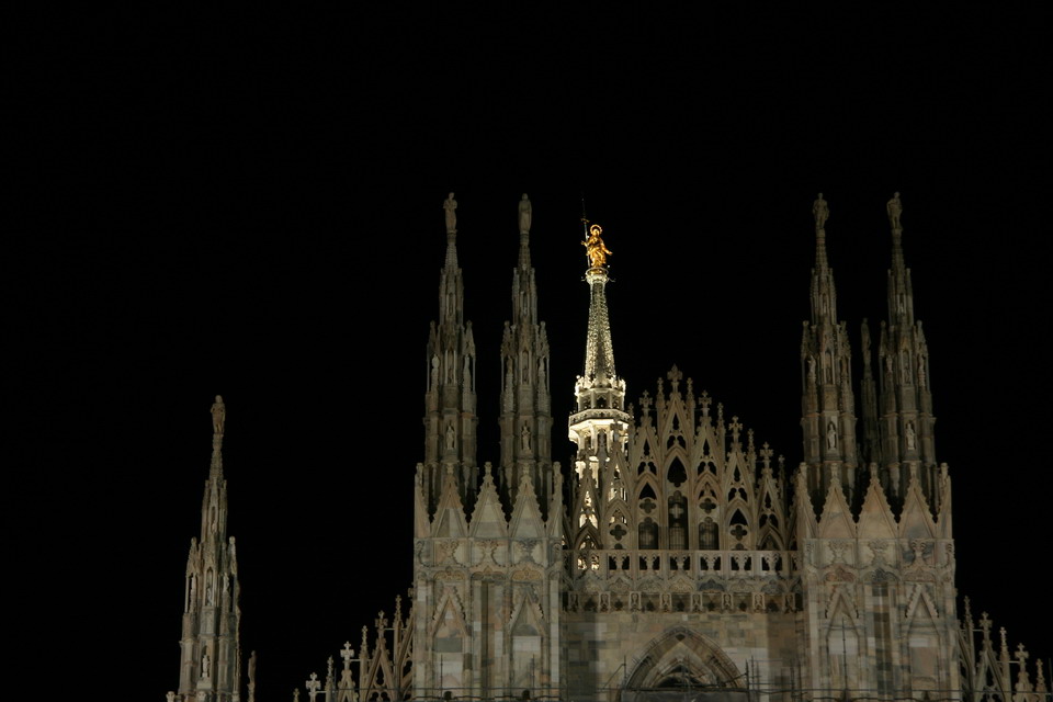 Duomo at Night in Milan, Italy