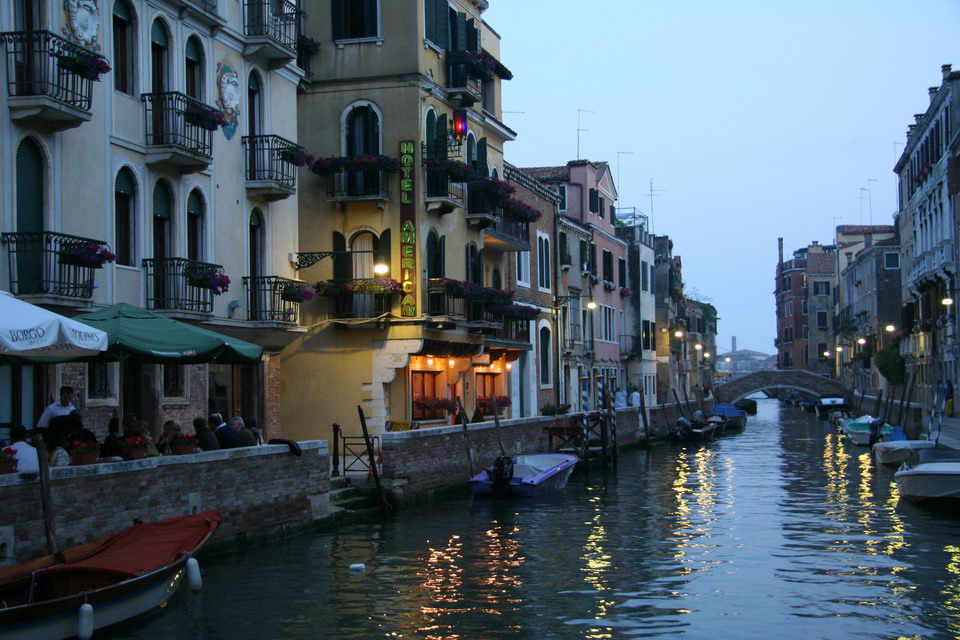 Dusk in Venice in Venice, Italy