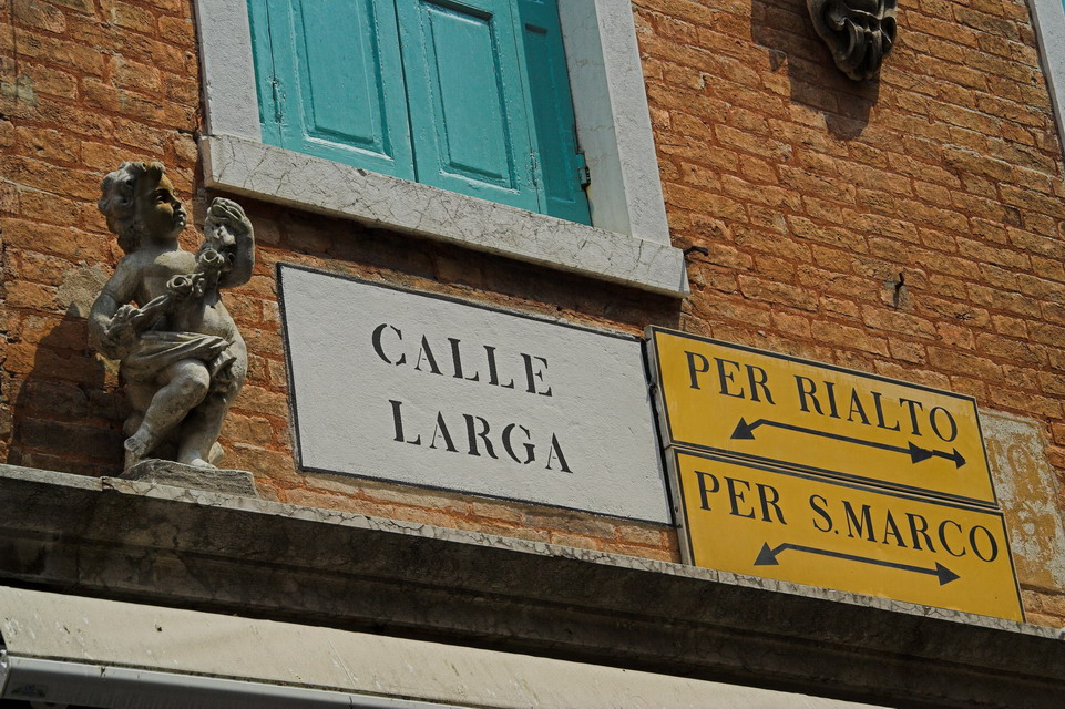 Venice Street Signs in Venice, Italy