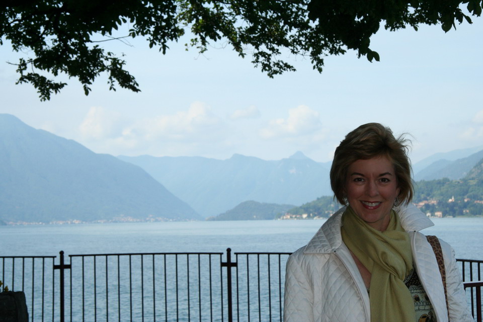 Virginia Ann on Lake Como in Varenna, Italy