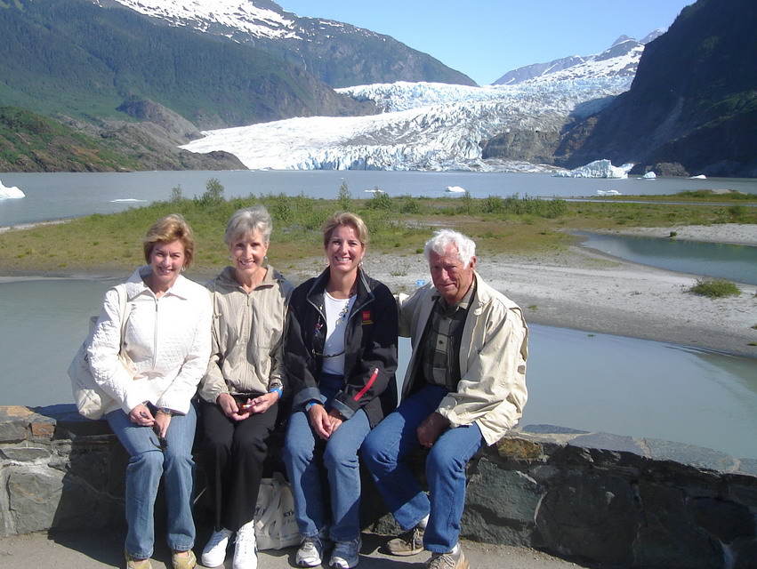 At Mendenhall Glacier in Juneau, Alaska