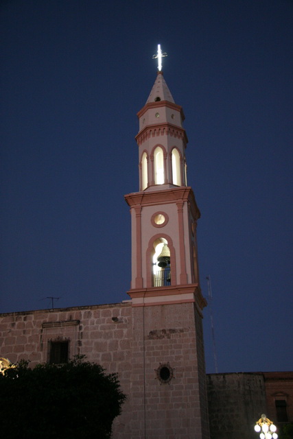 Church at Night in El Fuerte, Mexico