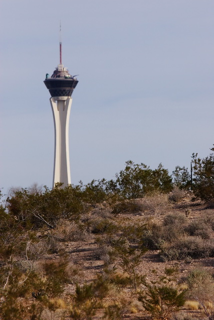 Stratosphere Over the Desert in Las Vegas, Nevada