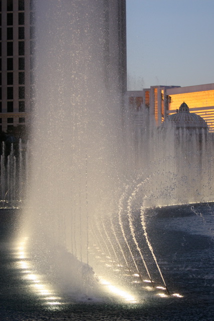 Gold and Fountains in Las Vegas, Nevada