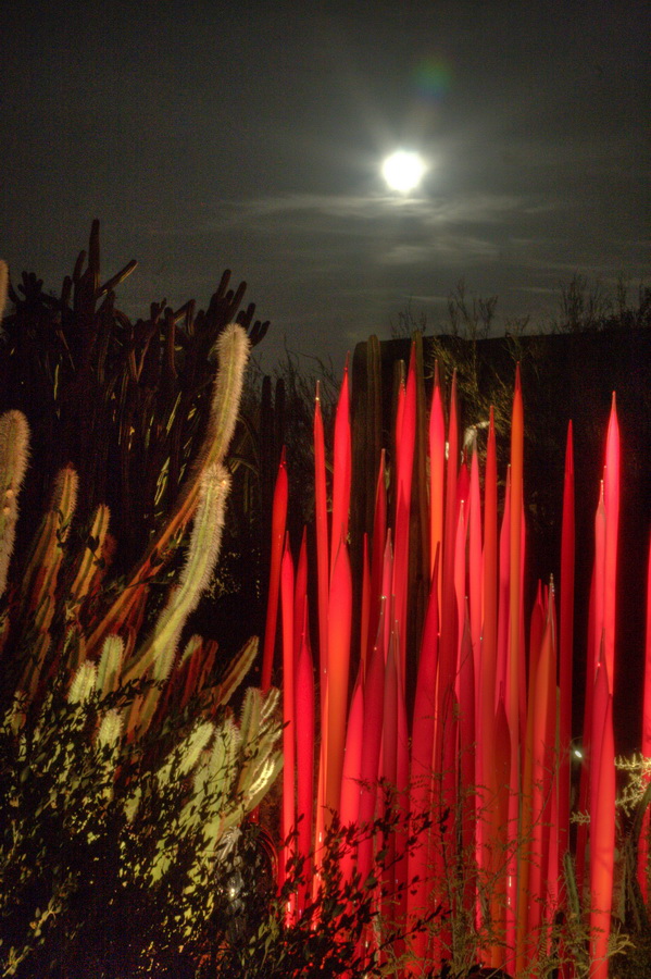 Moon Over Glass in Phoenix, Arizona