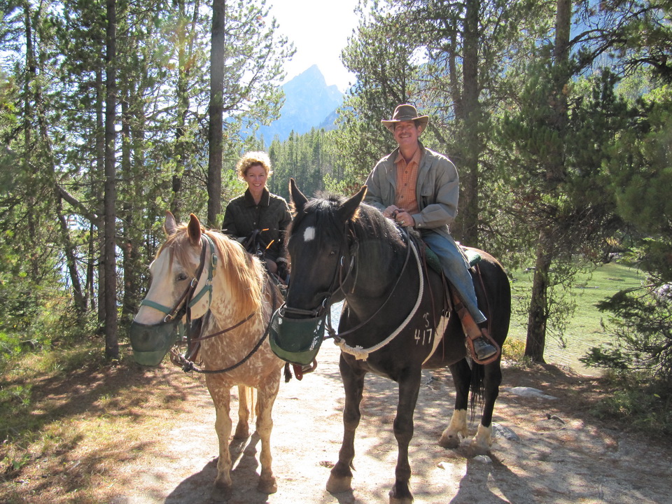 Riding in Grand Tetons in Jackson Hole, Wyoming