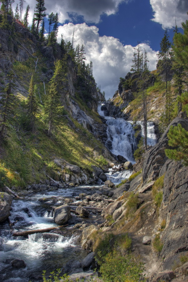 Beautiful Falls in Yellowstone National Park, Wyoming