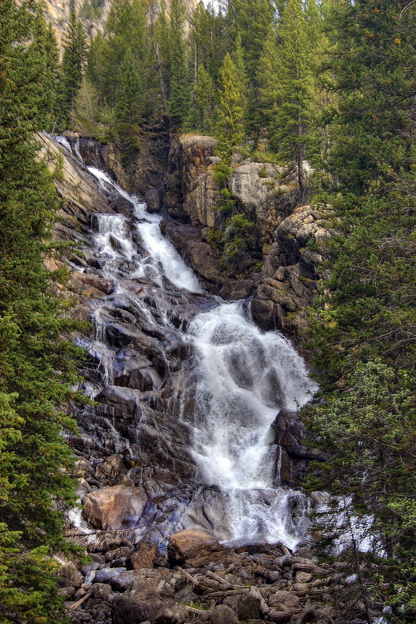 Hidden Falls in Jackson Hole, Wyoming