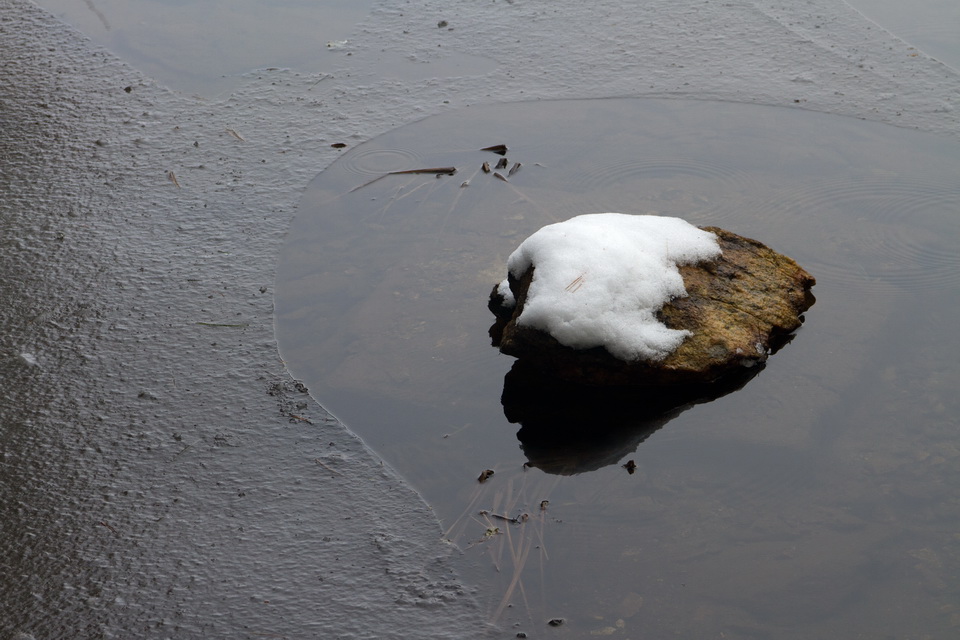 Snow, Ice and Water in Highlands, North Carolina