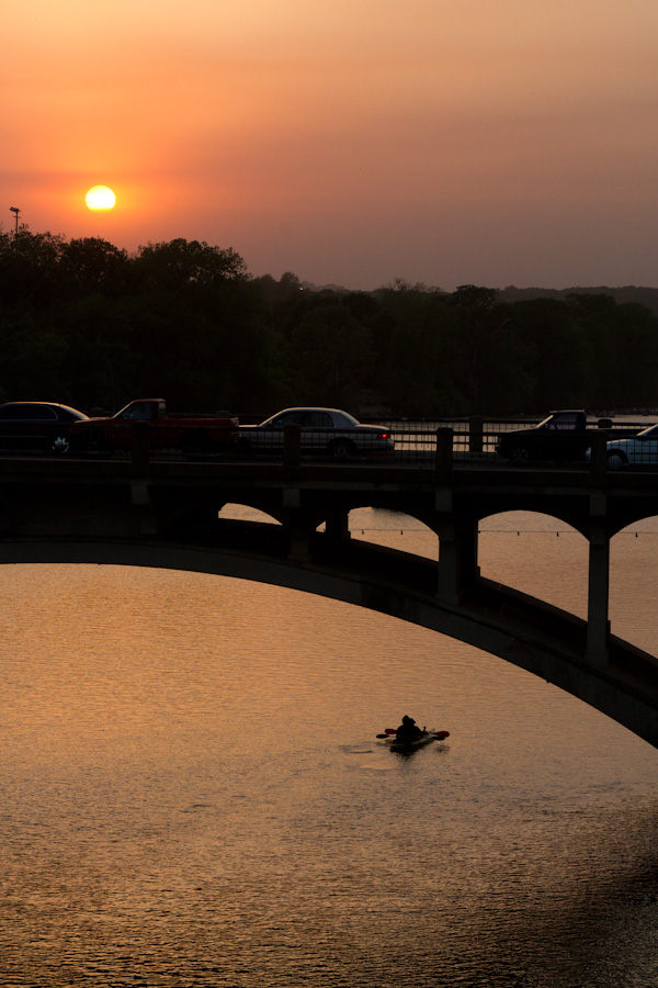 Sunset on the River in Austin, Texas