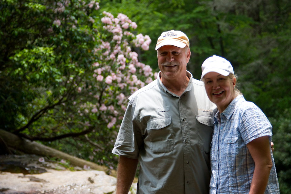 Stewarts at Secret Falls in Highlands, North Carolina