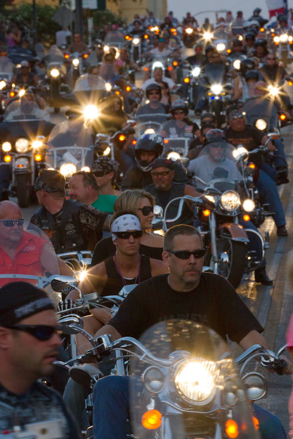 Many Motorcycles in Austin, Texas