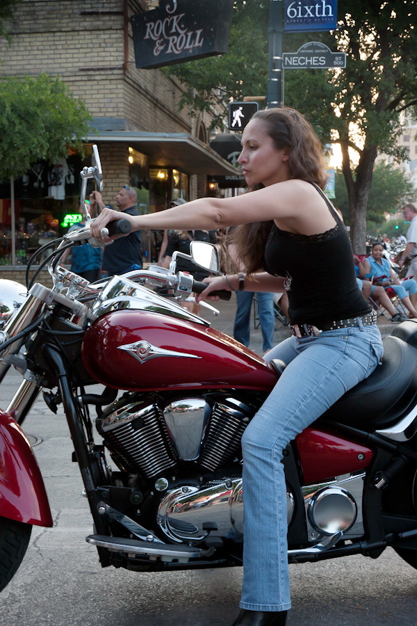 Girl Biker in Austin, Texas