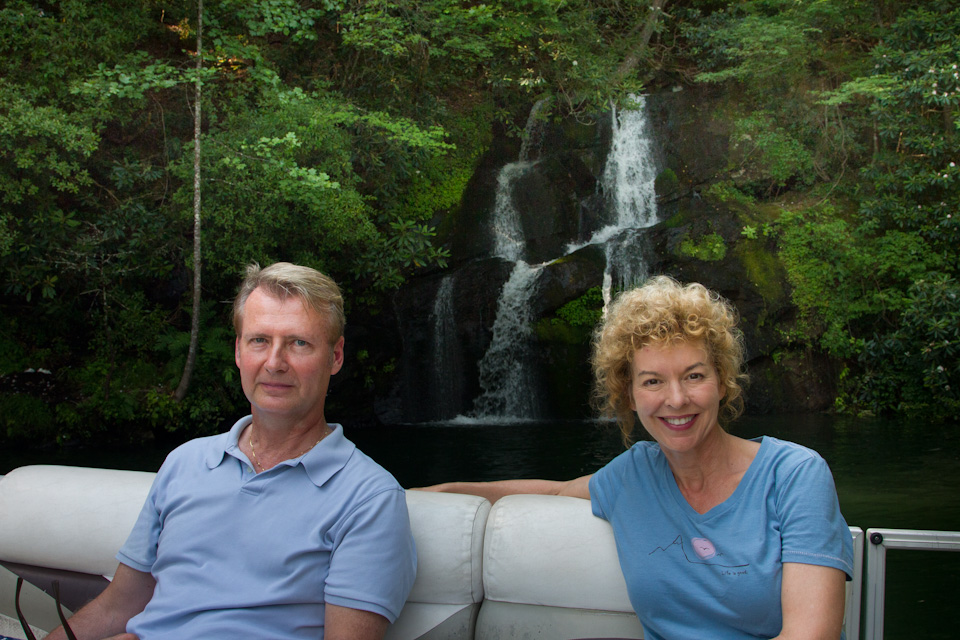 At Mill Creek Falls in Lake Jocassee, South Carolina