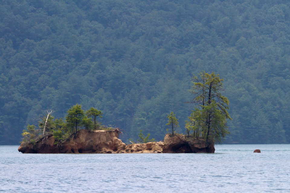 Not Much of an Island in Lake Jocassee, South Carolina