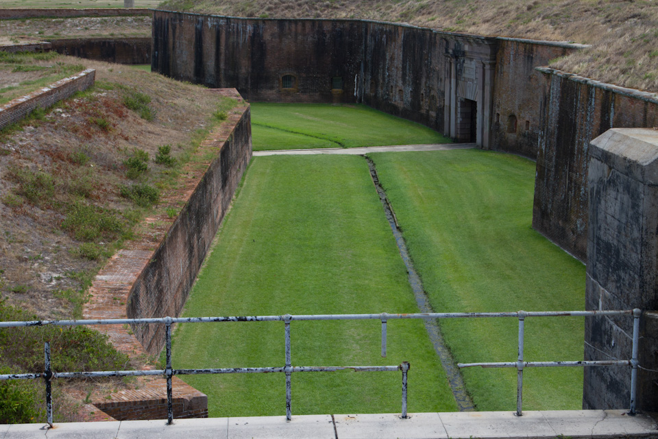 Between Walls in Mobile Bay, Alabama