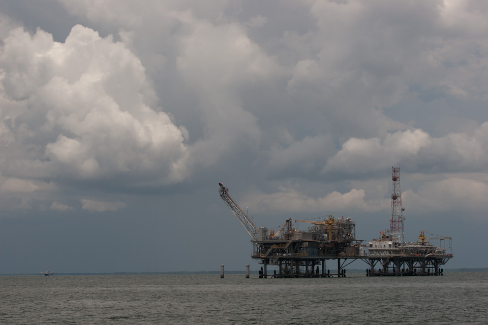 Oil Rigs in Mobile Bay, Alabama