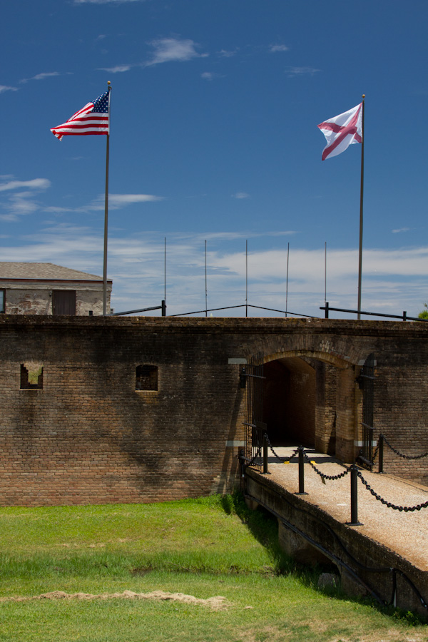 Across the Moat in Mobile Bay, Alabama