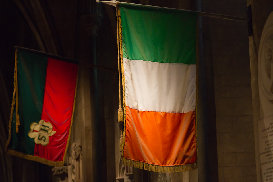 Irish Banner in Dublin, Ireland