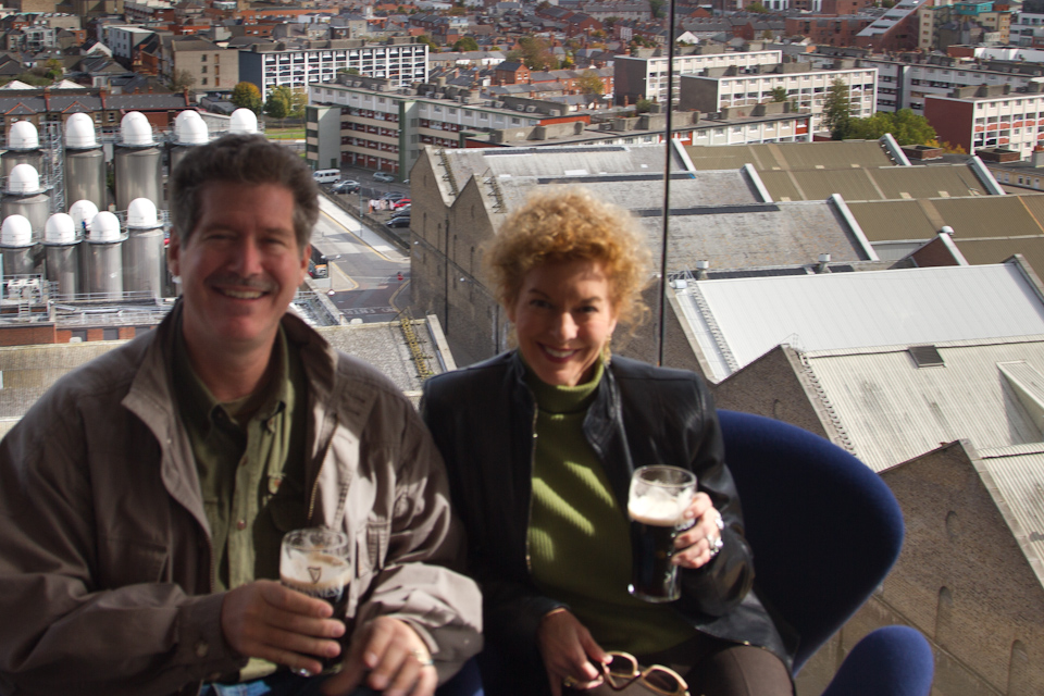 Enjoying a Guinness in Dublin, Ireland
