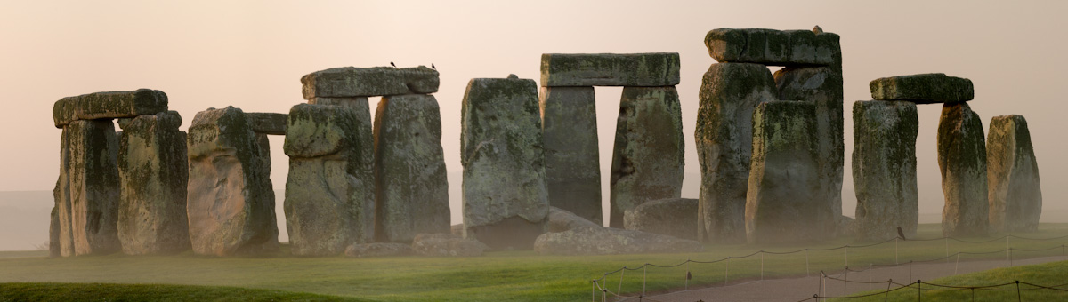 Misty in Stonehenge, England