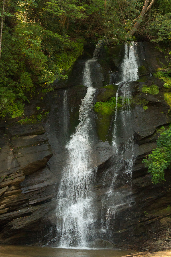 Mill Creek Falls in Lake Jocassee, South Carolina