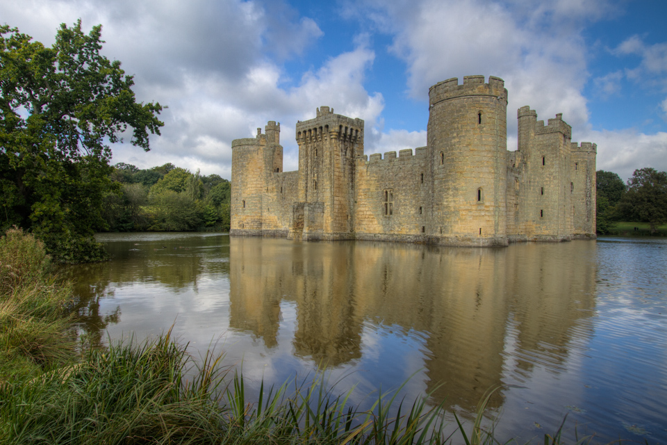 Bodiam Castle in East Sussex, England