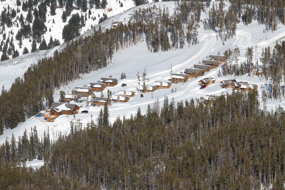 Cabins in the Snow in Yellowstone Club, Montana