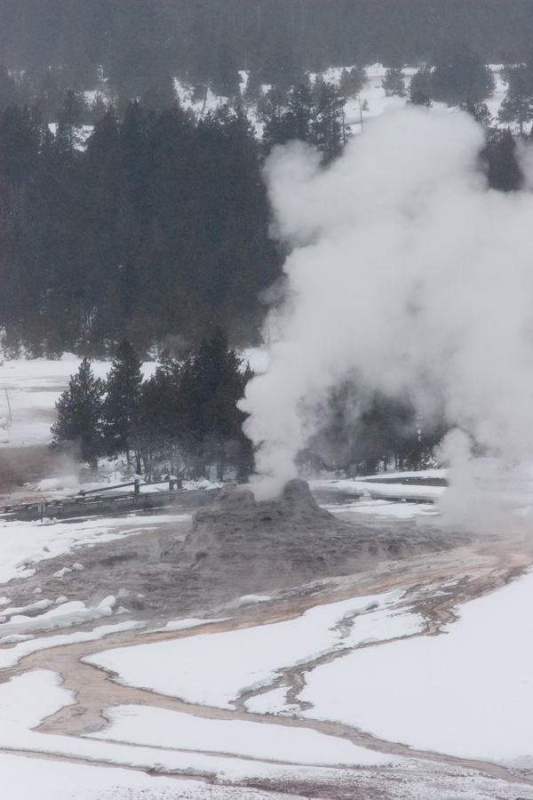 Steam From Below in Yellowstone National Park, Wyoming
