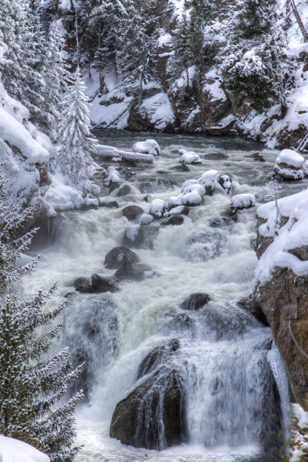 Firehole Falls in Yellowstone National Park, Wyoming