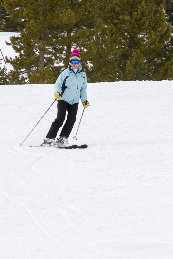 Coming Down the Slope in Yellowstone Club, Montana